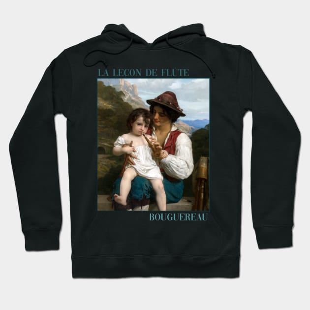 The Flute Lesson by Bouguereau Hoodie by academic-art